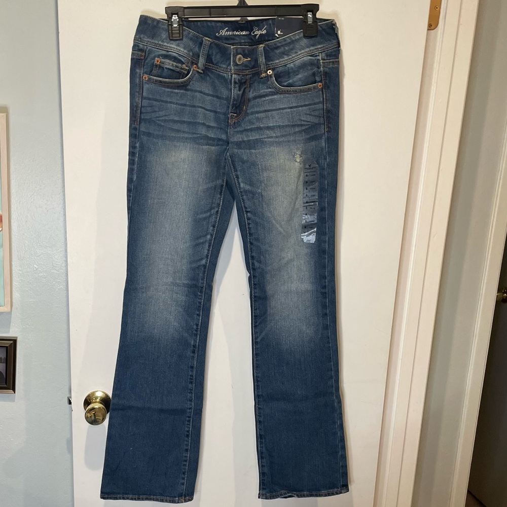 NWT American Eagle LONG Stretch Slim Boot Low Rise Jean 8 Long - New with Tags